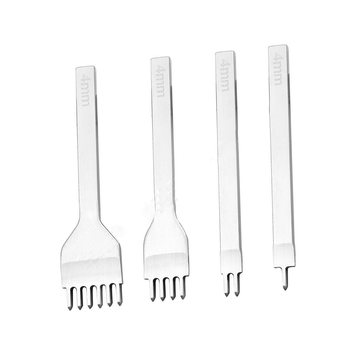 4Pcs Prong Leather Craft Tool Sets 1/2/4/6 Diy Leather Tools Handmade Sewing Hole Punches Stitching for Leather Belt Punch Tools: 4mm