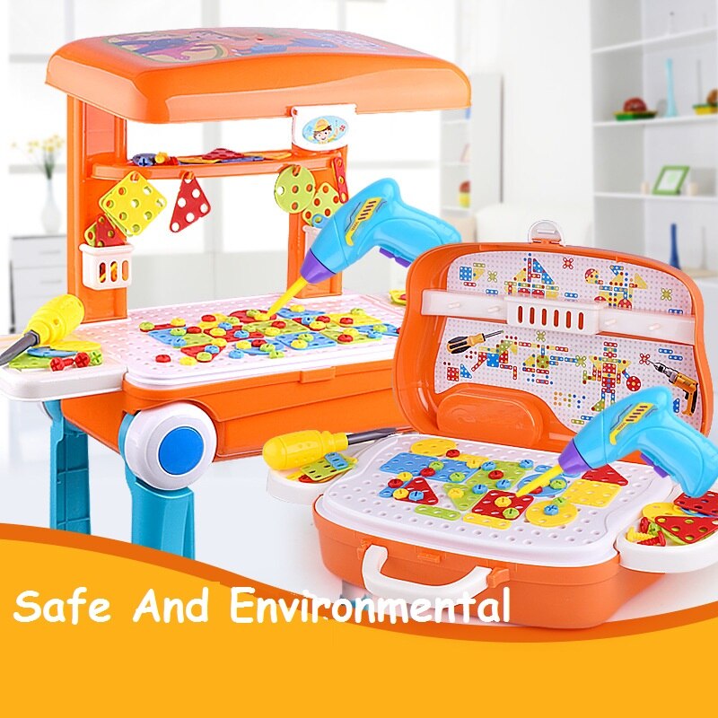 Children Early Educational Toys Play House Game Simulation Maintenance Tools Kids Hand Working Skills Exercise Draw-bar Box