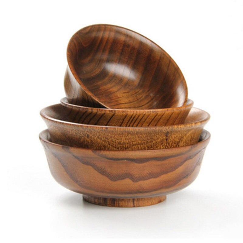Vajilla hecha a mano, cuenco de madera con parte trasera para té, leche, cuenco tibetano mongol, utensilio de cocina