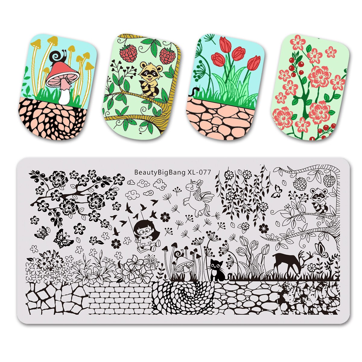 Beautybigbang Nail Stamping placas Nail Art accesorios mármol anual anillo patrón Superior plantillas Nail Stamping Mold XL-089: 77