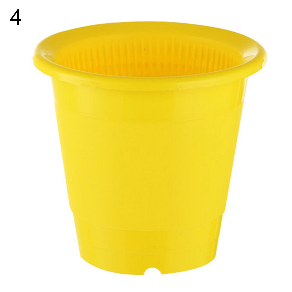 Drainage Slotted Hole Succulents Orchid Flower Inner Outer Pot Container Home Office Decor Planter Desktop Flower Pots: 4