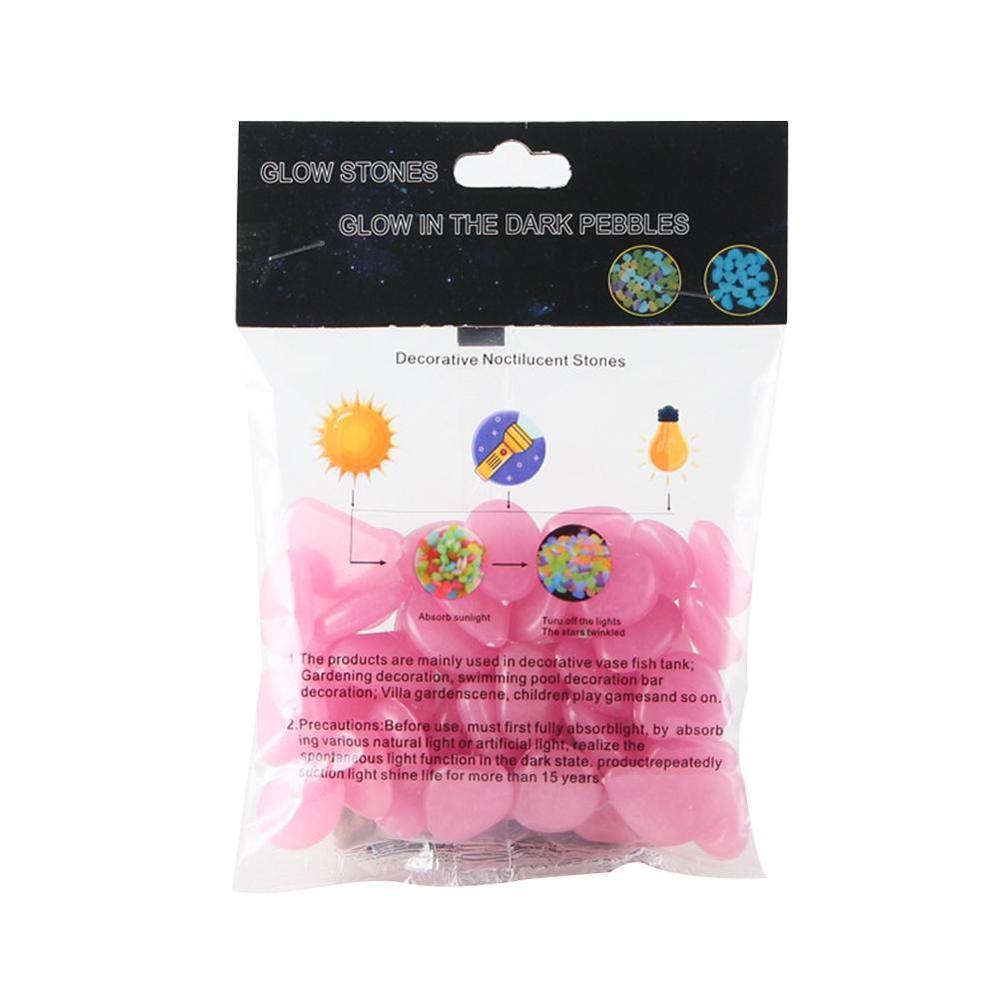 Trädgårdsinredning självlysande stenar lyser i mörkt dekorativa småstenar tankdekoration akvariumblandning fisksten utomhusstenar färg