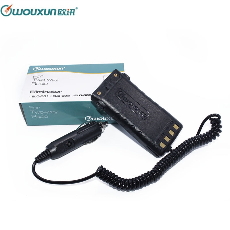 Wouxun-cargador de coche Original, eliminador de batería para walkie-talkie Wouxun, transceptor de Radio de KG-UV9D, KG-UV9D Plus, Radio portátil
