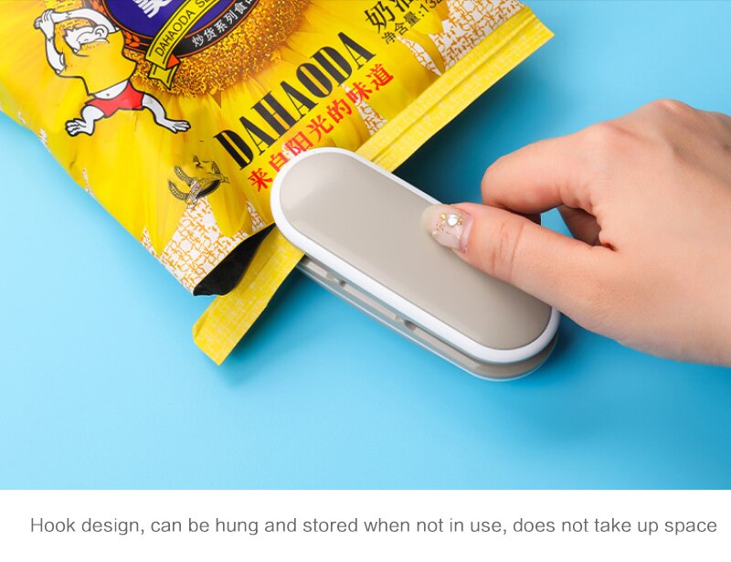 Vacuum Sealer Packer Portable Hand-Press Small Heat Sealer Capper Packaging Machine Kitchen Accessories Handy Sticker Plastic