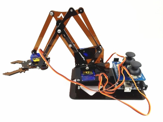 4 DOF Unassembly Acrylic Mechanical Arm Robot Manipulator Claw