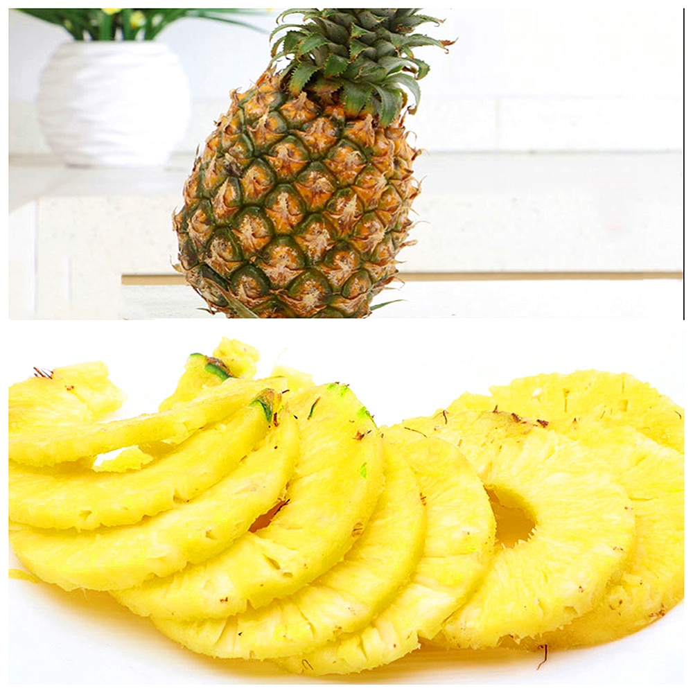 1pc rustfrit stål brugervenligt ananasskrællertilbehør ananasskiver frugtknivskærer corer slicer køkkenredskaber