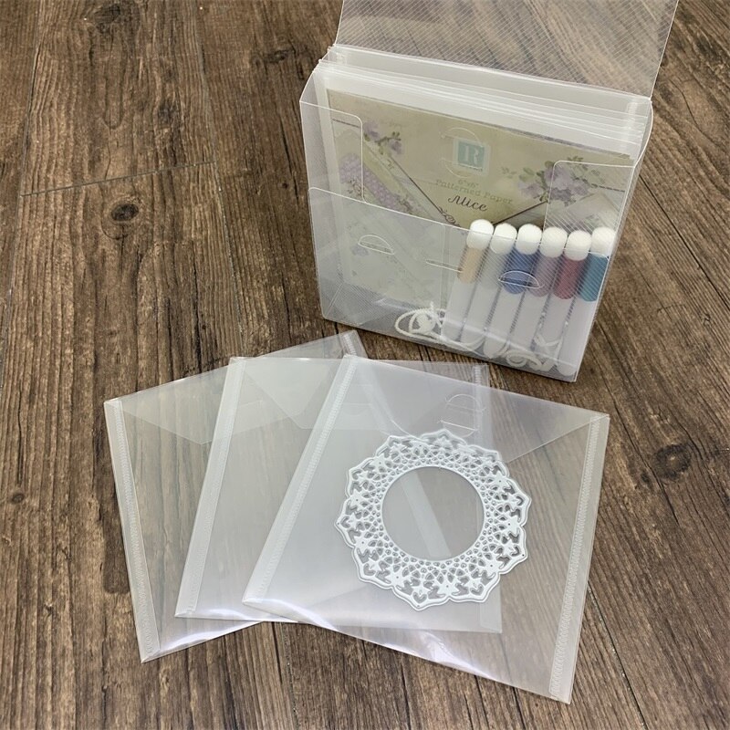 Diy Storage Boxes and Clear Pockets Foldable Tools Used To Store and Collect Dies Stamps Small Objects Facilitate Preservation