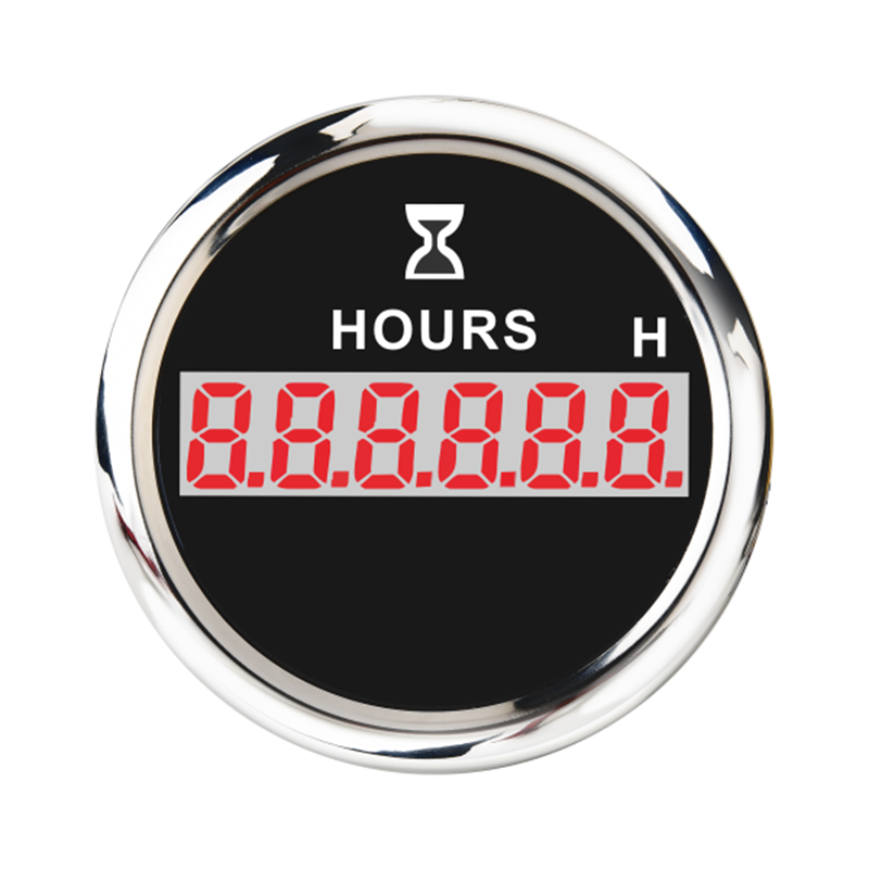 52mm Digital Hour Meter Waterproof For Car Boat Marine Auto Engine Hour Meters Time Hours Gauge With Red Backlight ​: BS