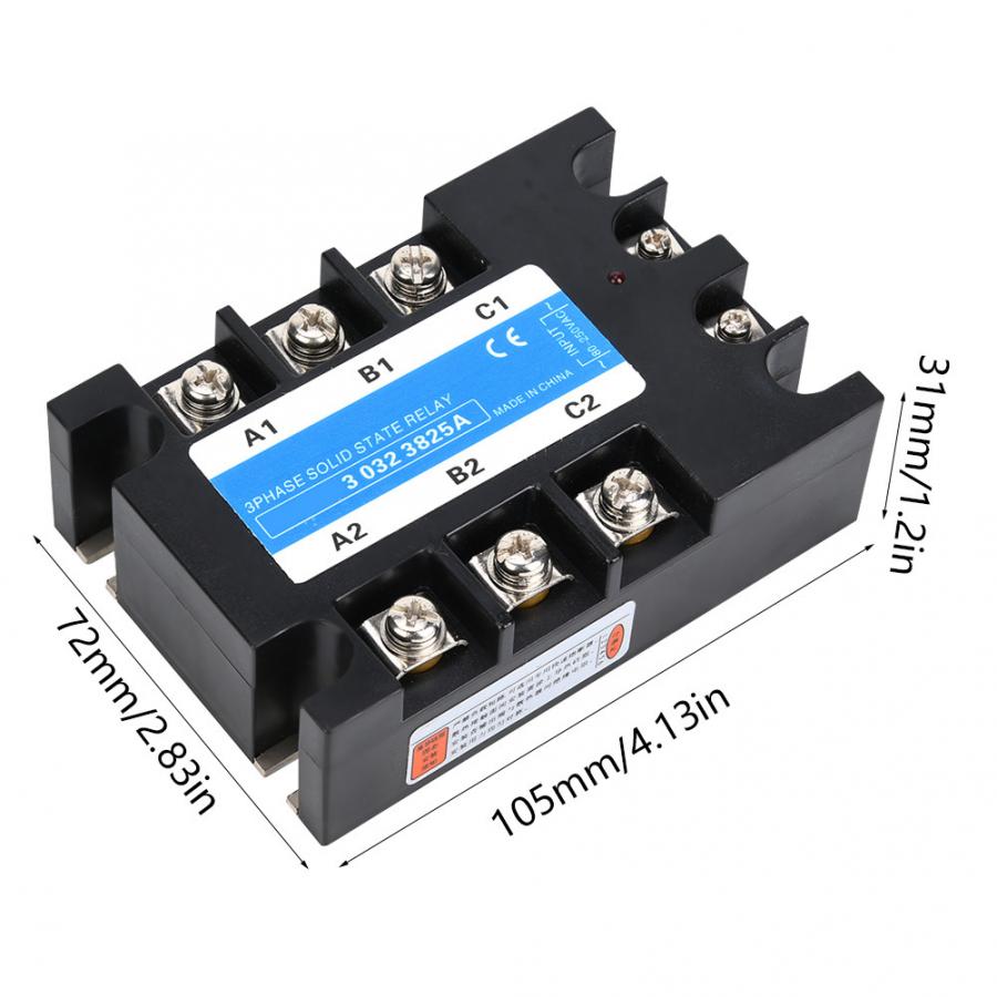 25A/40A/60A/80A/100A Three Phase Solid State Relay 80-250VAC Input SSR3 AC-AC Electrical Equipment for CNC Machinery