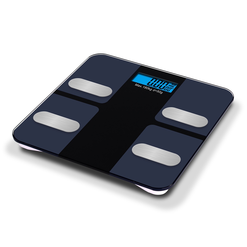 Báscula corporal Electrónica inteligente, balanza de baño con pantalla LCD, aplicación Bluetooth para Android o IOS, Digital, peso corporal