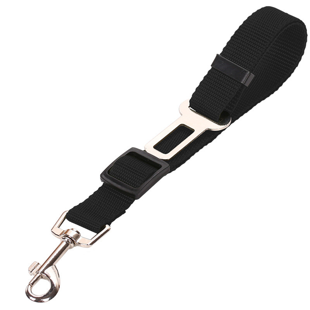 Verstelbare Pet Autogordel Puppy Kitten Voertuig Beveiliging Harness Leash Kat Hond Autogordel Reizen Tractie Riem Lood clip: Black