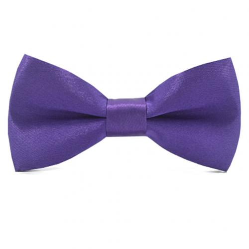 Baby kinderstropdas effen kleur verstelbare stropdas strik feest fotografie rekwisieten elastische kleurrijke vlinder satijnen feest accessoire: Dieppaars