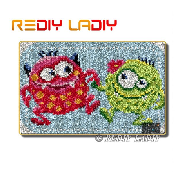 Latch Hook Rug Cars Collection Crocheting Carpet Rug 100% Acrylic Yarn Sofa Cushion Mat DIY Carpet Rug Home Decor Arts & Crafts: ZD1006