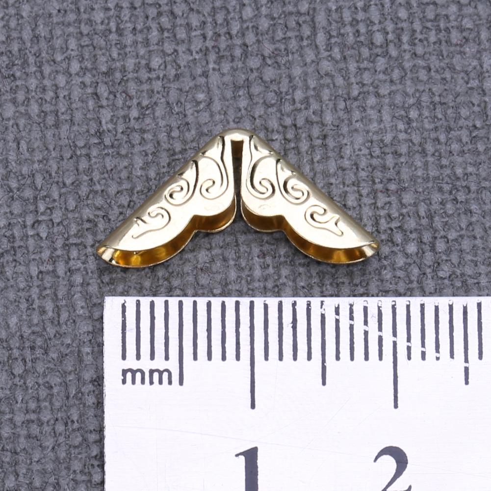 100pcs Gold Silver Corner Brackets Metal Book Scrapbooking Notebook Albums Menus Folders Corner Protectors Tone