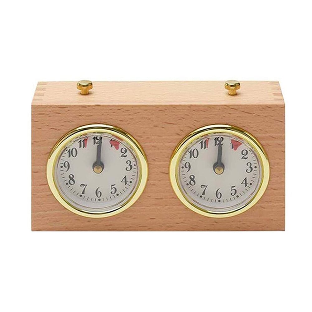 Houten Compact Internationale Retro Draagbare Competition Game Timer Mechanische Count Up Down Analoge Schaakklok: A