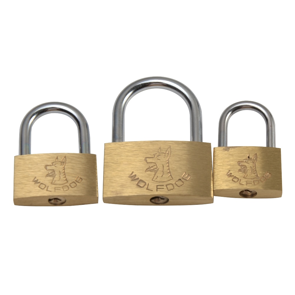 Wolf Dog Copper Padlock Wolf Head Brass Lock Small Locks Door Locks 20mm 25mm 30mm 40mm Not Rust Lock Core Include 3 keys