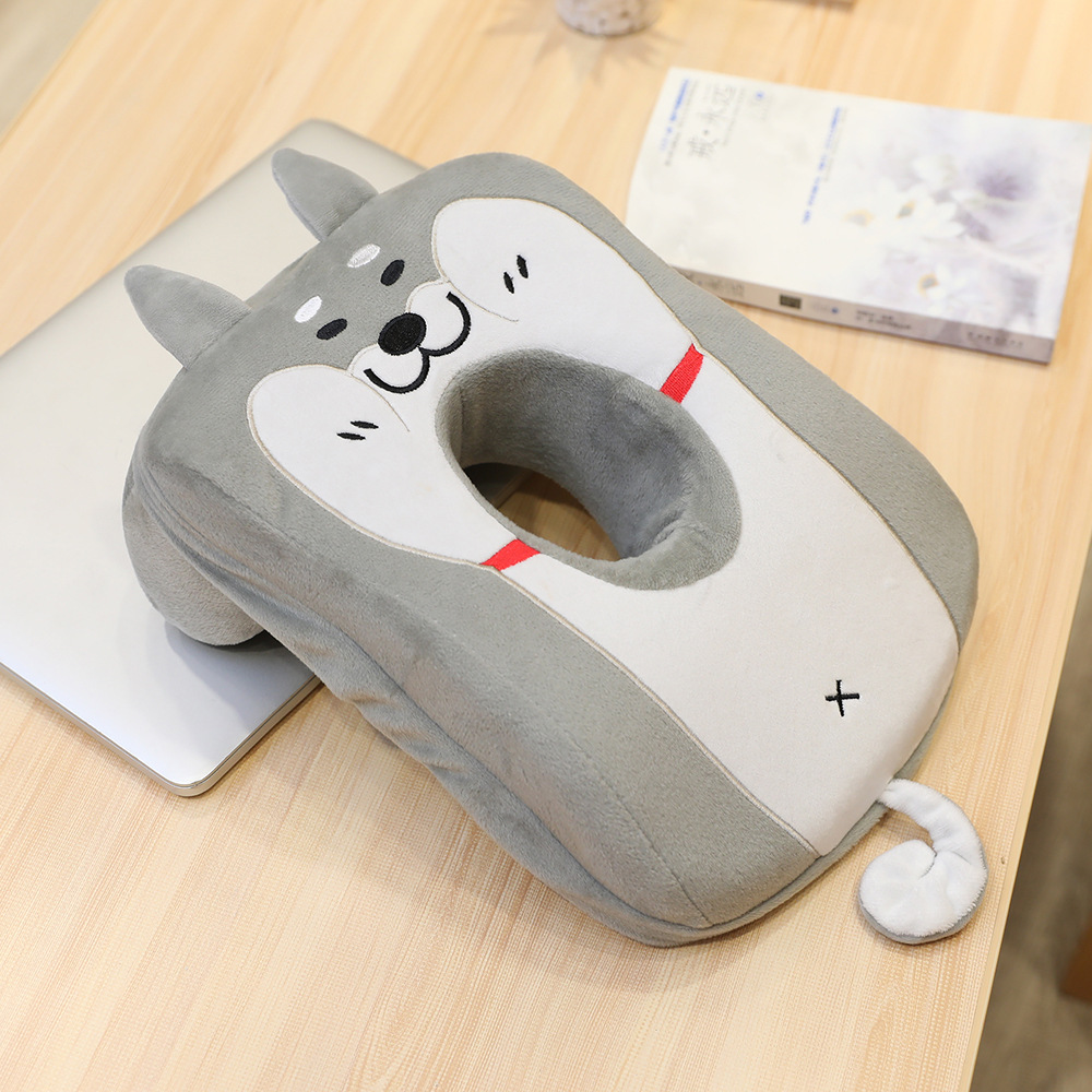 Bambini cartone animato dormire pisolino artefatto ufficio Memory Foam cuscino Siesta bambini sdraiato cuscino per dormire studente cuscino sdraiato: Greyhound