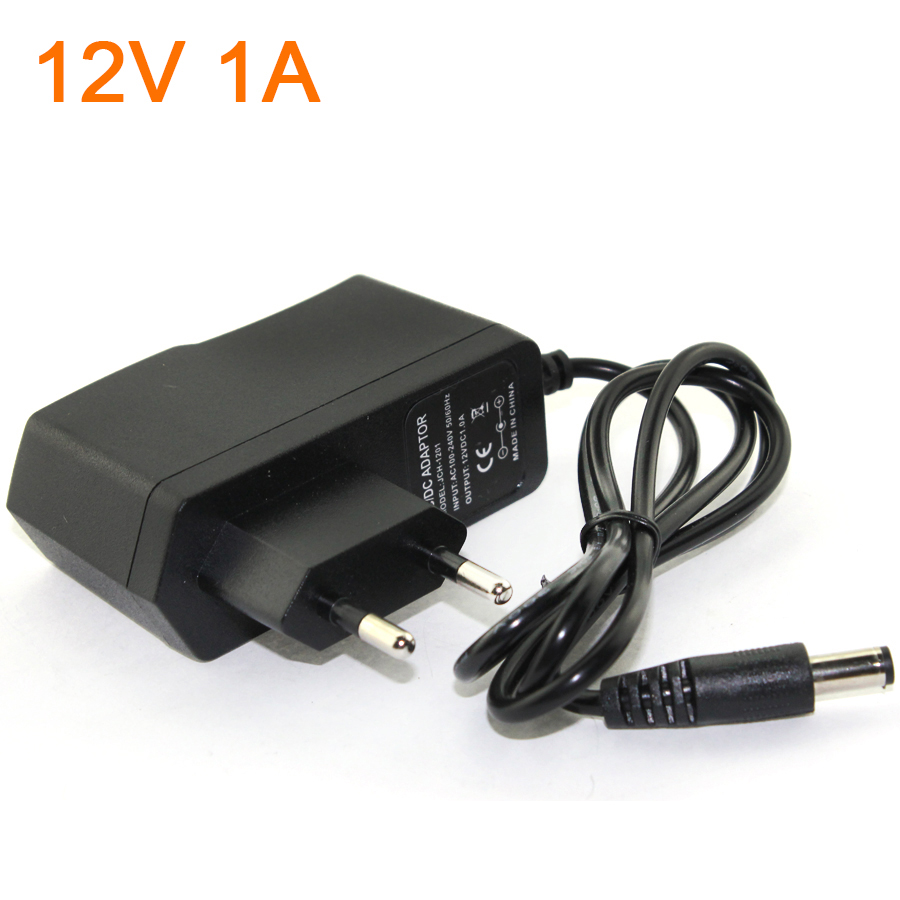 Universele 12V Voeding Adapter 220V DC 3v 4.5v 5v 6v 8.5v 12v 13v 1A Power Adapter Oplader US EU Plug voor Led Strip: 12V 1A