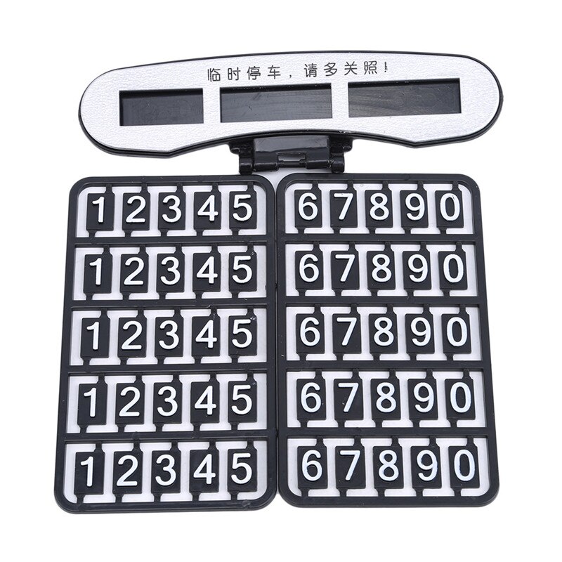 Auto Intrekbare Draaibare Tijdelijke Parkeerkaart Nachtlampje Tijdelijke Telefoonnummer Stop Teken Plaat Auto Styling Decor