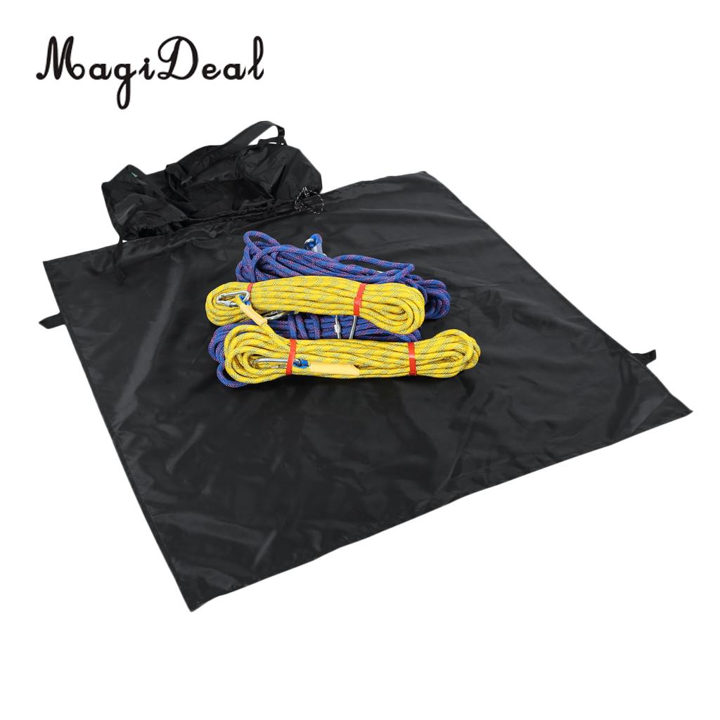 Ultralight Rock Climbing Rappelling Rescue Rope Cord Carry Bag Ground Mat + Rope Brush for Camping Hiking Caving Accessories