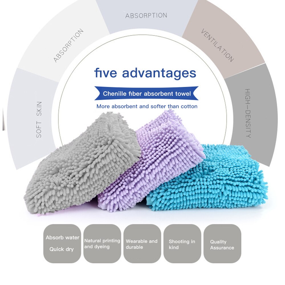 Macio forte absorção toalha de banho para pet cão gato limpeza massagem lavagem secagem toalha de cabelo lavagem do carro banheiro suprimentos para animais estimação