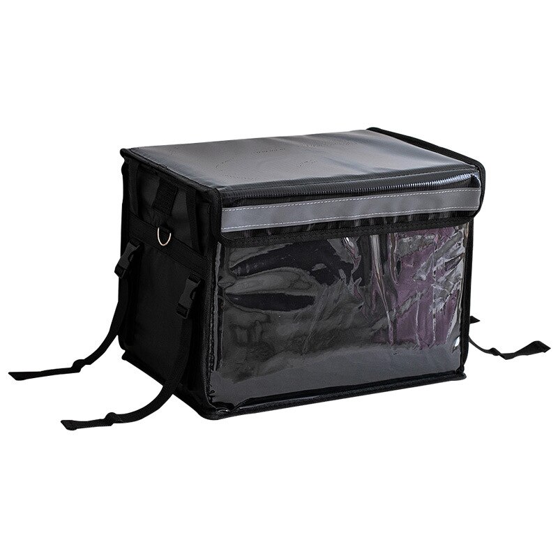 Large Waterproof Picnic Cooler Bag Outdoor Insulated Thermal Food Drink Box Travel Thicken Camping Refrigerator Bags: 30L-Black
