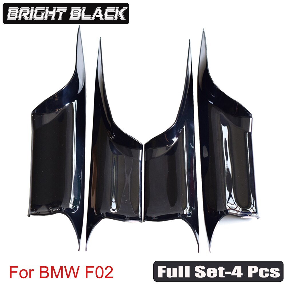 Manija de puerta Interior de coche de plástico ABS para BMW f01 f02 serie 7 730 740 750, Panel de tracción, molduras de Marcos, cubierta de fibra de carbono/negro brillante