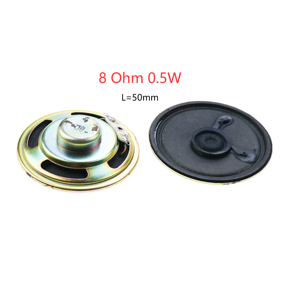 JCD 1 pz 8 ohm / 8R mini altoparlante 0.5w 1W 2W 3W 50mm 57mm 66mm 77mm diametro altoparlante altoparlante: Argento