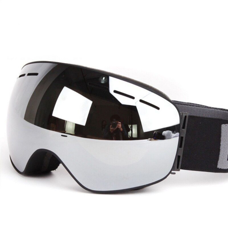 Skibrillen met dubbele laag sneeuwscooter man vrouw skiën  uv400 anti-condens snowboardbril grote mannen vrouwen skibrillen: D