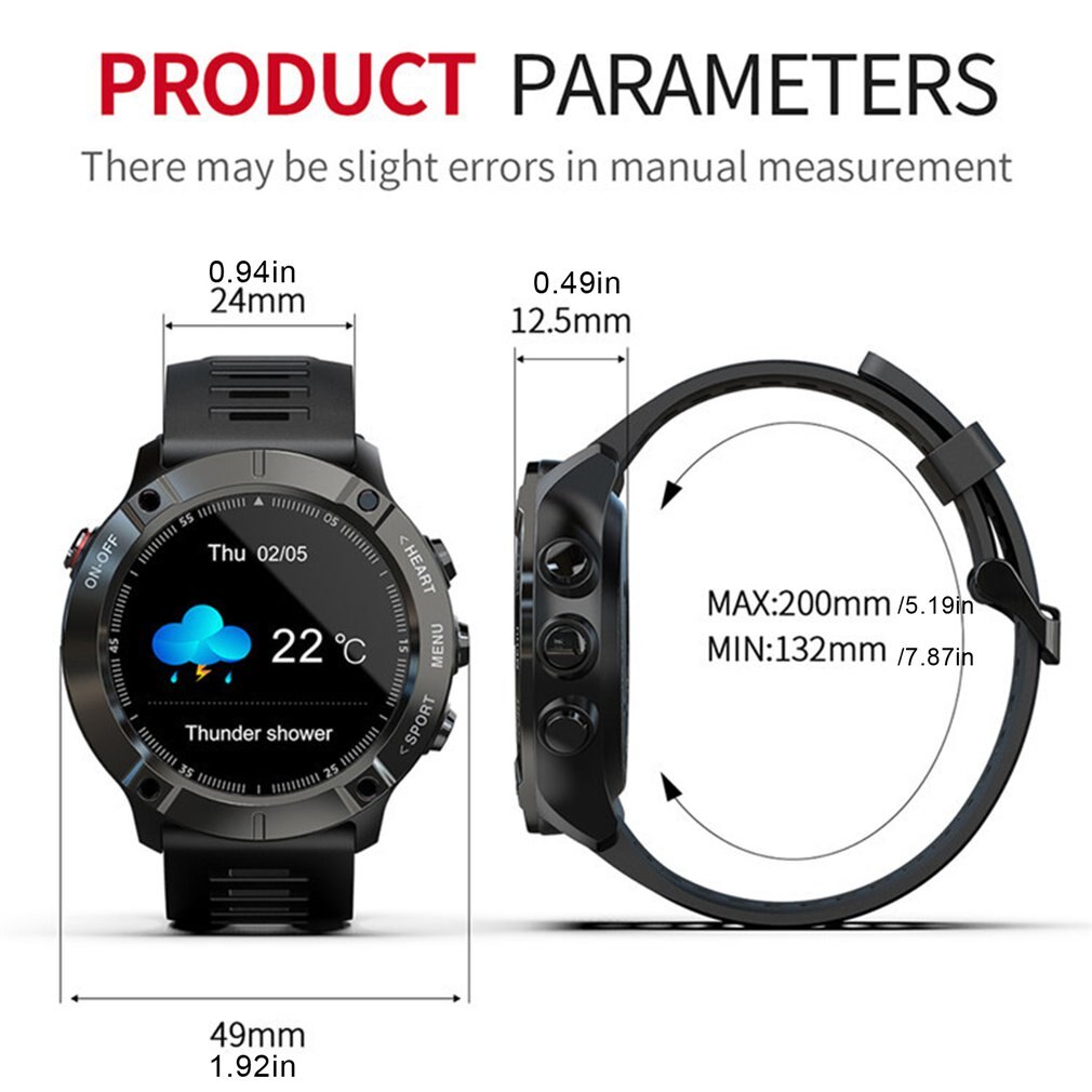 Practical And Durable Smart Watch Heart Rate Sleep Monitoring Waterproof Multiple Functions Waterproof Smart Watch