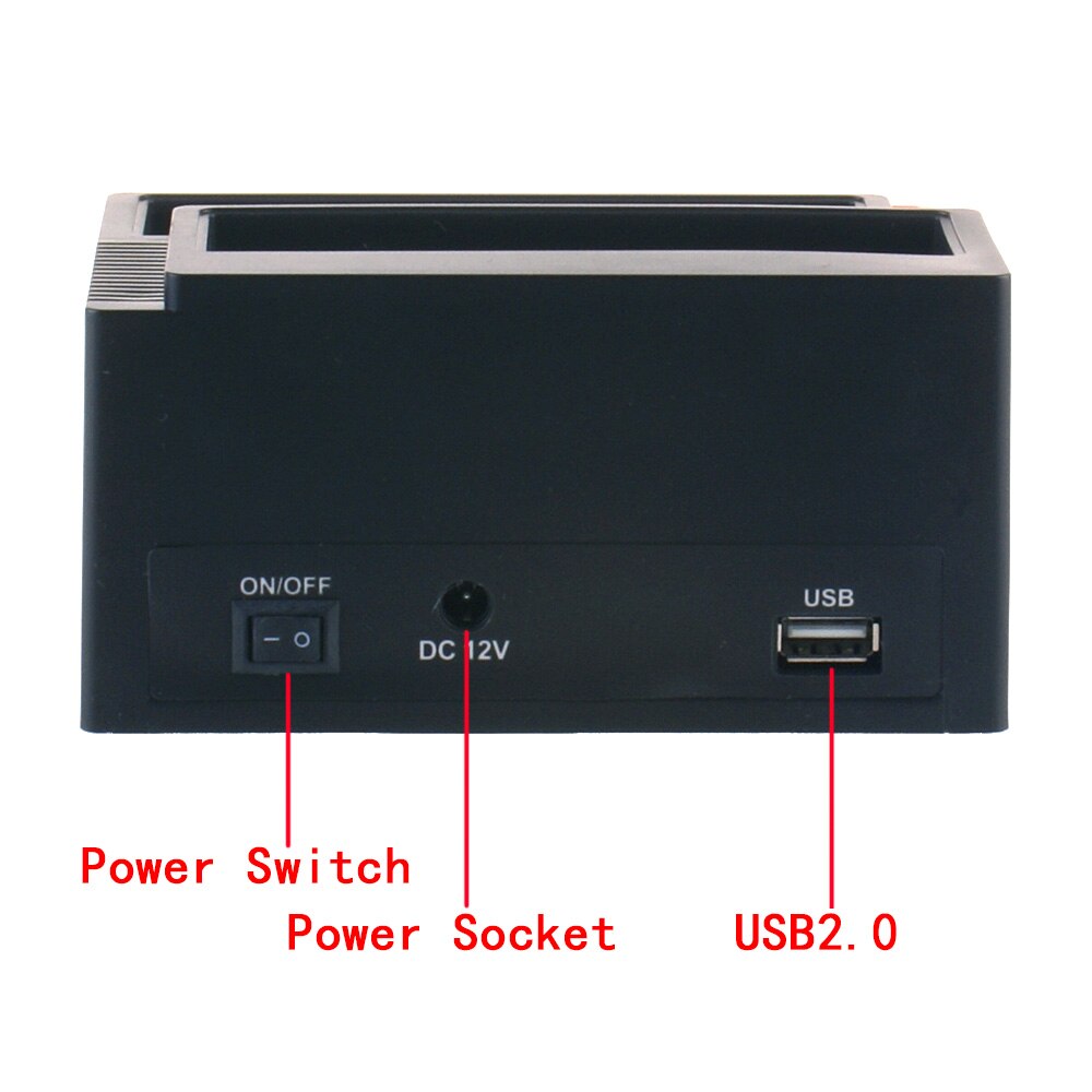 SATA USB2.0 Card Reader All In 1 HDD Docking Station External HDD Box 2.5" 3.5" IDE Two External Storage Enclosure for Computer