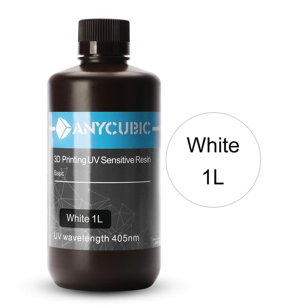 ANYCUBIC Photon 405nm 1L Resin for Photon S 3D Printer LCD UV Sensitive Resin Liquid Printing Material Photosensitive UV Resin: White-1L
