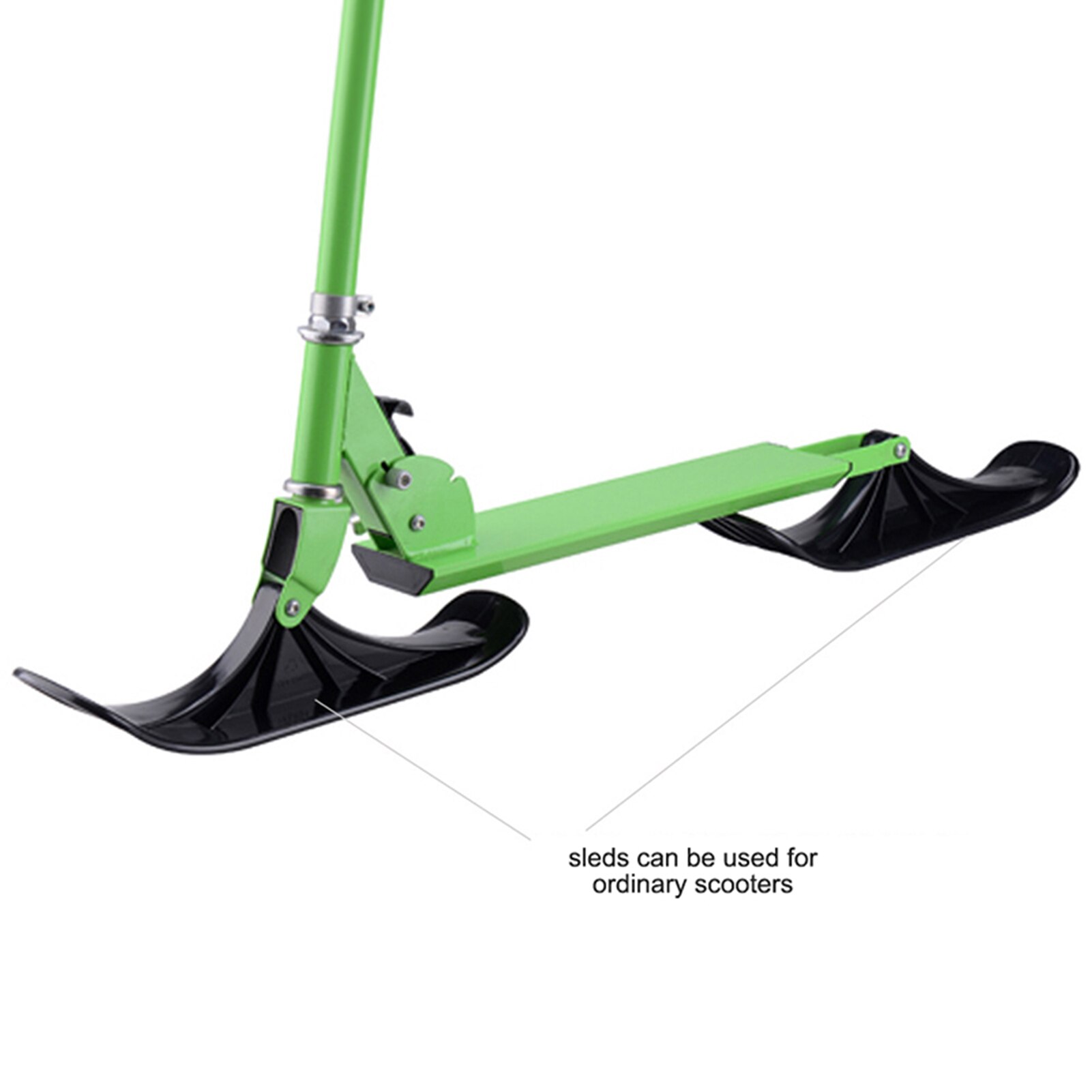 Kit de conversión de patín eléctrico para niños, Kit de conversión de esquí, estante de esquí, rueda de patinete de trineo, 2 uds.