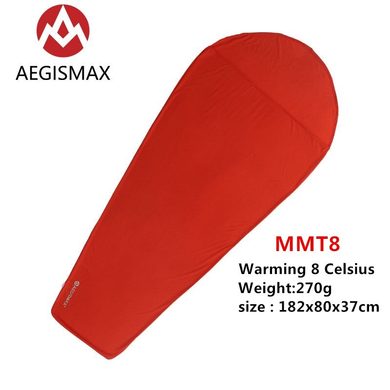 Aegismax 5/8 celsius makuupussi vuori muumio kirjekuori ulkolukko lämpötila camping kannettava yhden hengen sänky lakana: Mmt 8 muumio m