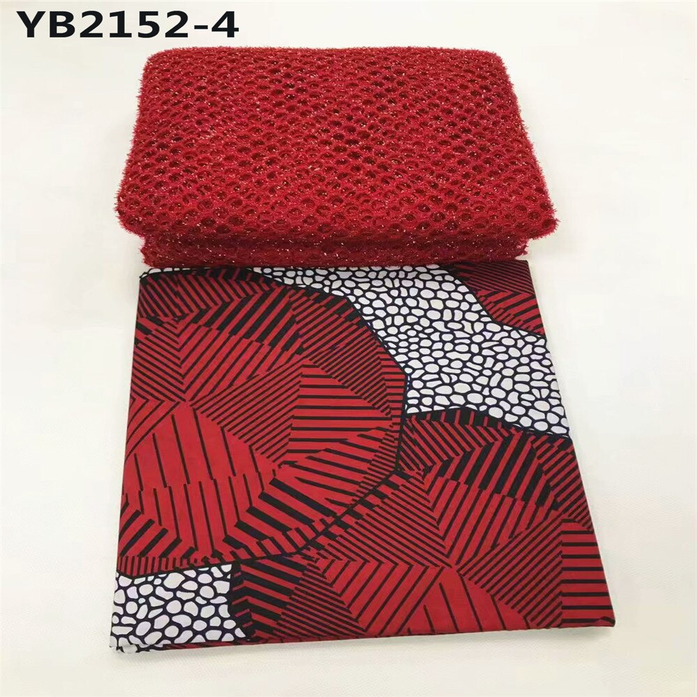 De nieuwste stijl afrikaanse stoffen bedrukte stoffen afrikaanse waxprint 2.5 yards +3 yards totaal