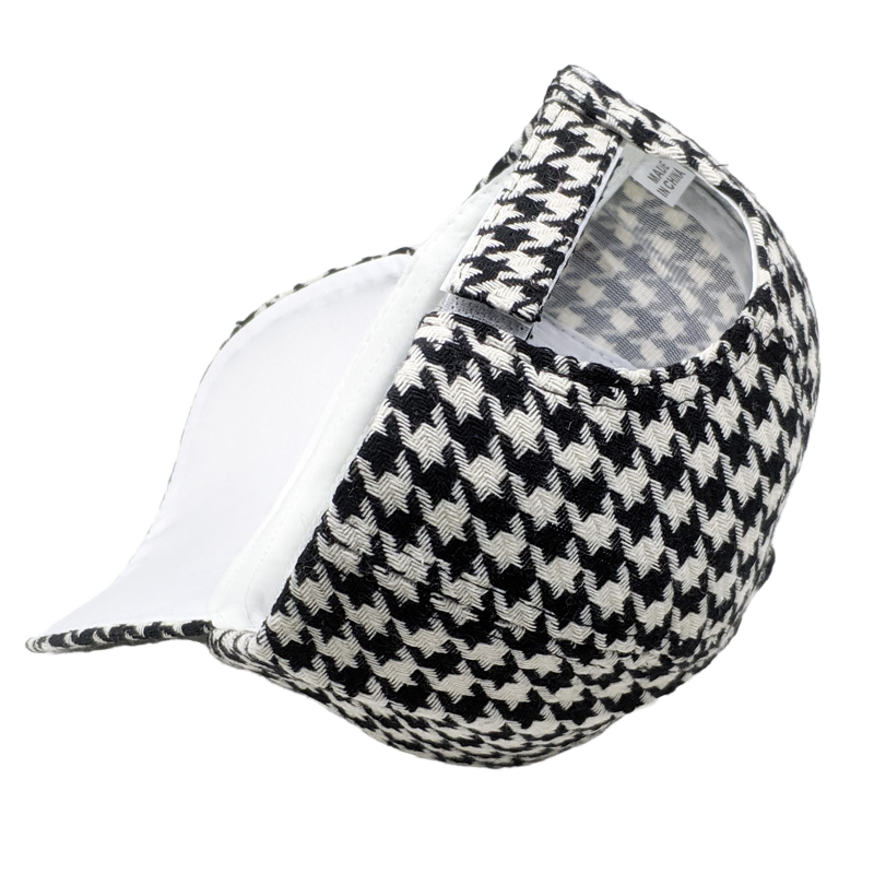 Casquette pied-de-poule pour hommes et femmes, classique, rétro, Baseball, blanc, noir, à carreaux