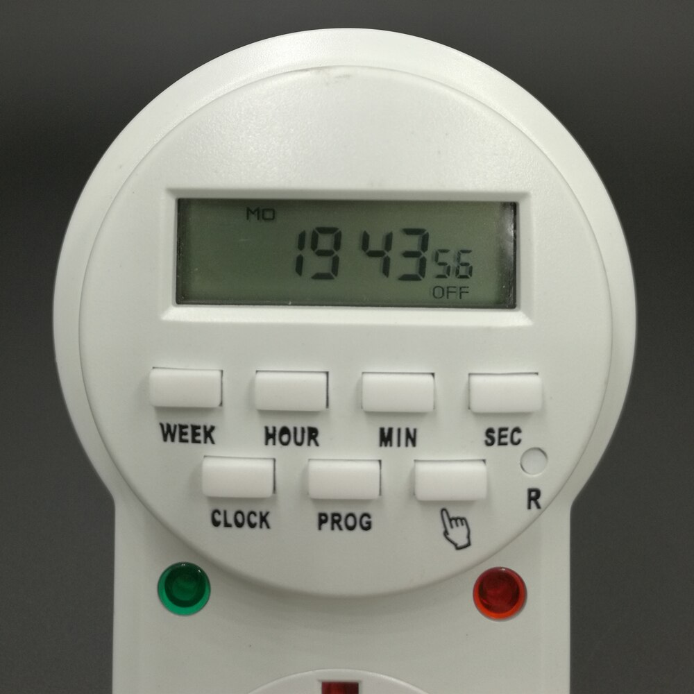 Home Security 220V AC Mains Plug Digital Timer Time Clock