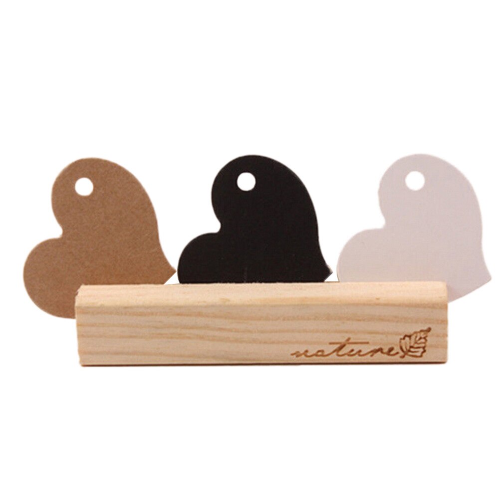 50pcs/set Blank Heart Shape Craft Paper Hang Tag Wedding Party Label Price Cards Decoration Bookmark 4.5*4cm