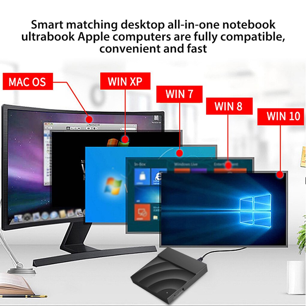 External DVD Drive High-speed USB 3.0 CD DVD Burner Laptop RW Player Driver Touch Control CD-RW Shockproof Rewriter