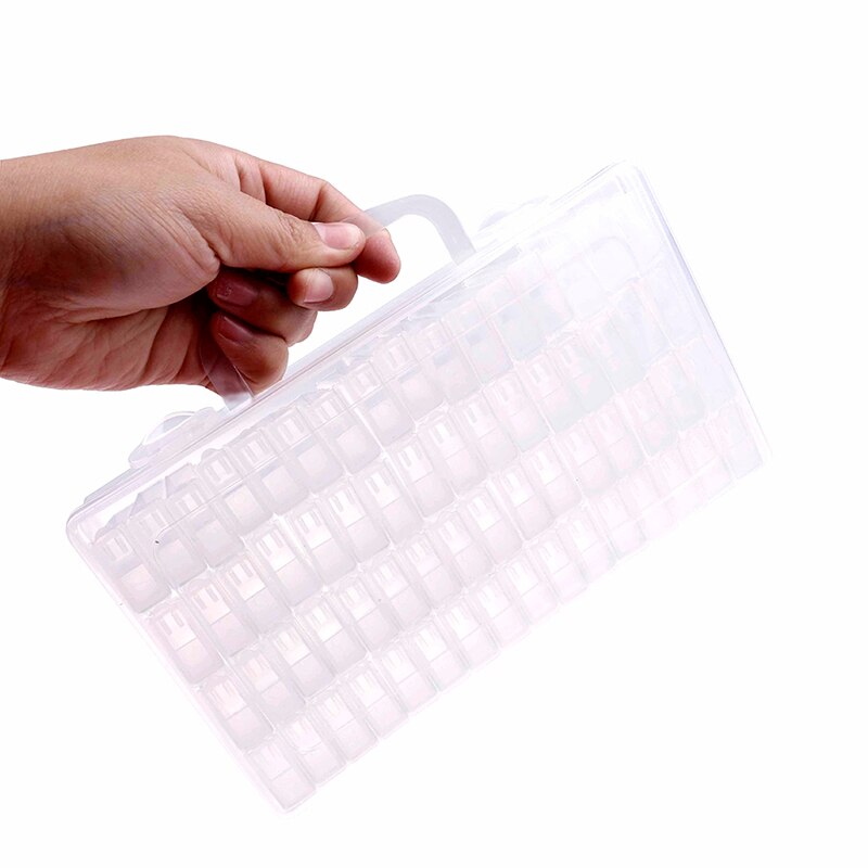 64 Lattice Transparent Plastic Storage Box 64 Grid Jewelry Drill Storage Box Diamond Embroidery Diamond Painting Tool