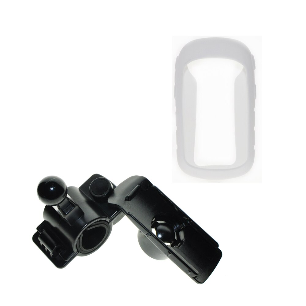 Soporte de montaje giratorio para bicicleta de motocicleta, funda protectora de silicona para GPS Garmin para eTrex 10 20 30 10x 20x 30x: Blanco