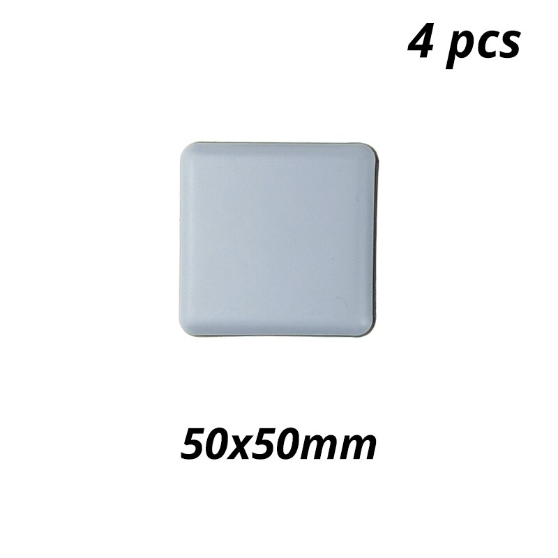 Magic Furniture Easy Sliders Felt Pad Rubber Feet Floor Protector Chair Pad Round Glides Seat Leg Protectors Table Pads: Square 50x50mm 4pcs