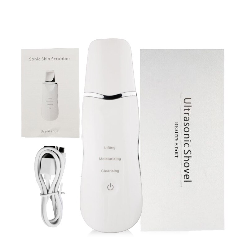 Ultrasuoni pulizia del viso lavasciuga della pelle peeling della pelle del viso rimozione di punti neri detergente per pori lavasciuga per il viso rimovibile de espinillas: whit scatola bianca