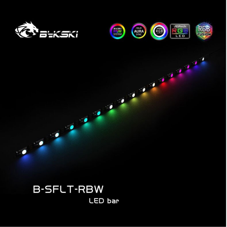 Bykski 5v 3- pins a-rgb niet-waterdichte zachte strip / led-lichtstrip voor cpu-gpu-blok / pomp / waterwegbordvervanging d-rgb: Lengte 280mm