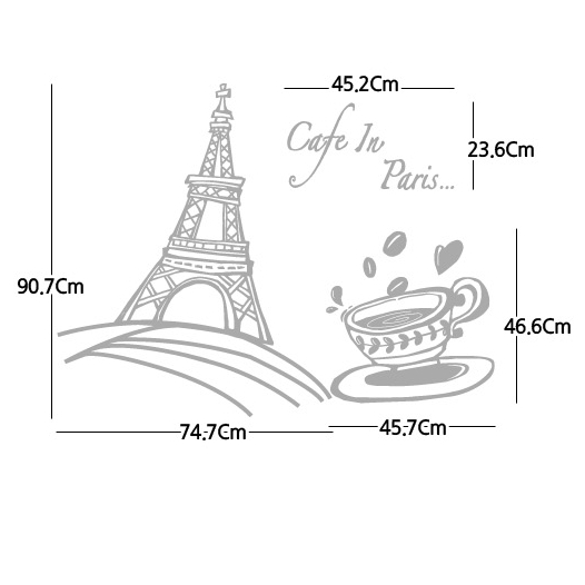 Coffee Shop Sticker Glass Decal Cafe Poster Vinyl Art Wall Decor Mural Break Milk Tea 1001: C