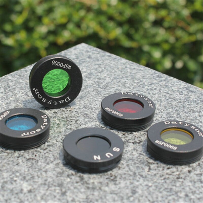 Datyson 0.965 pulgadas negro rojo amarillo verde azul astronómico telescopio accesorios SOL/luna/nebulosa filtro 5P0057 +