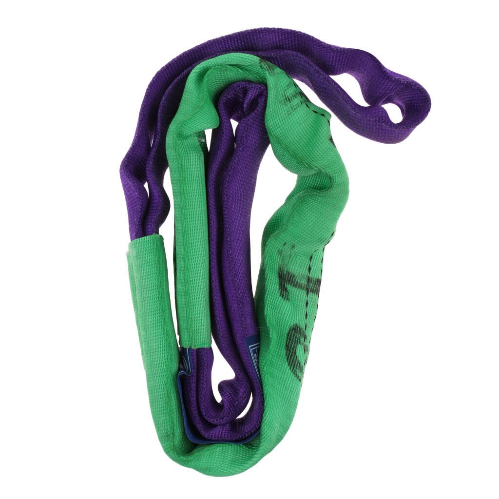 Double PLY Cover Endless Round Polyster Lifting Slings Tow Strap 2 Ton 1m