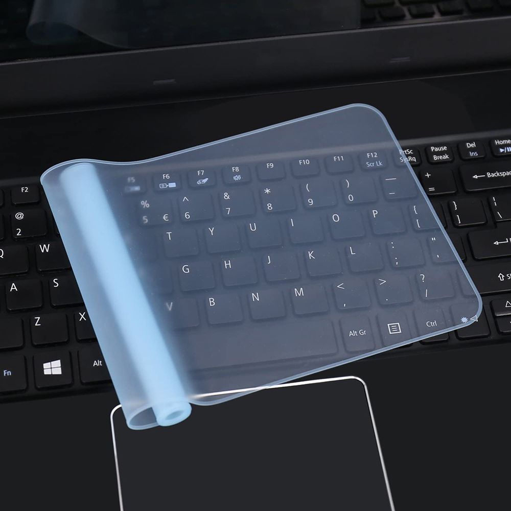 Universelle Laptop-Tastaturabdeckung, staubdicht, wasserdicht, Silikon-Tastaturfolie, transparent, für 12–17 Zoll Notebook-Computer, Tastaturschutz