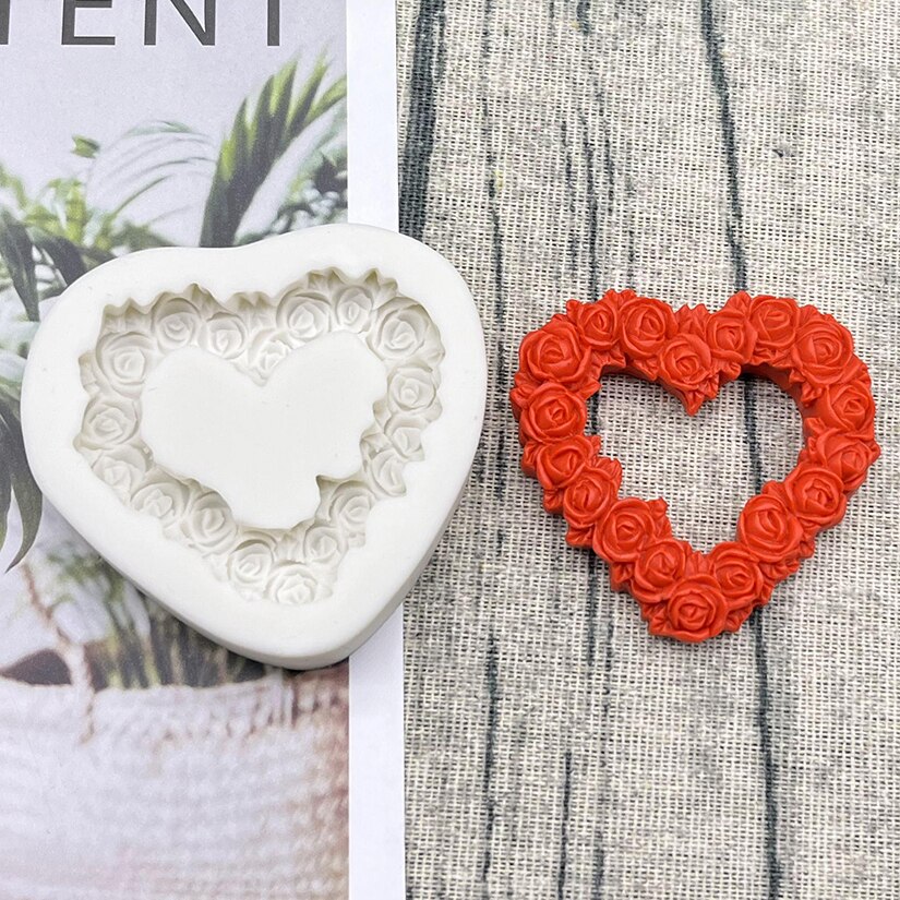 Ruususydän silikoni sugarcraft muottihartsi työkalut cupcake leivontamuotti fondant kakun koristelu työkalut