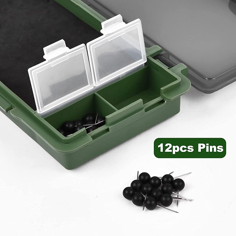 Karper Rig Doos Met Vis Haak, Karpervissen Opbergdoos, rig Board Met Pins Karpervissen Rig Container Voor Karpervissen